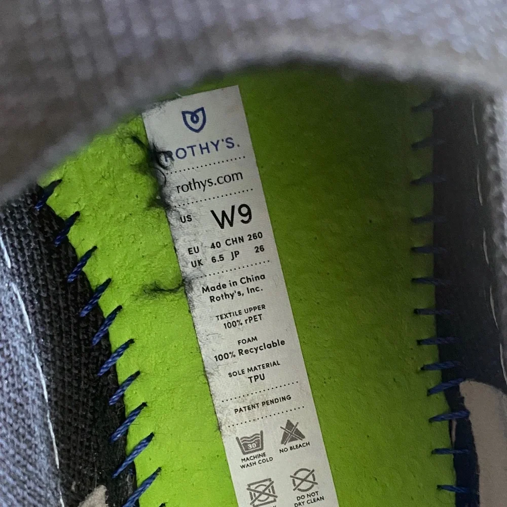 Rothy's Women's Loafers in Black with Blue Trim - Picture 5 of 5